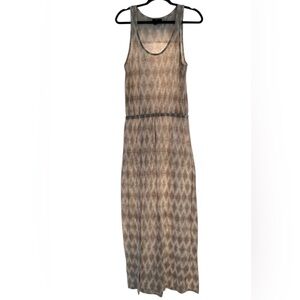 Gap Women's Asymmetrical Pattern Sleeveless Maxi Beach Dress Cream M EUC